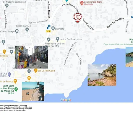 De L'eve - A 380m M Hulot, Commerces - St Marc Sur Proche La Baule Pornichet Avec Terrasse Apartman *